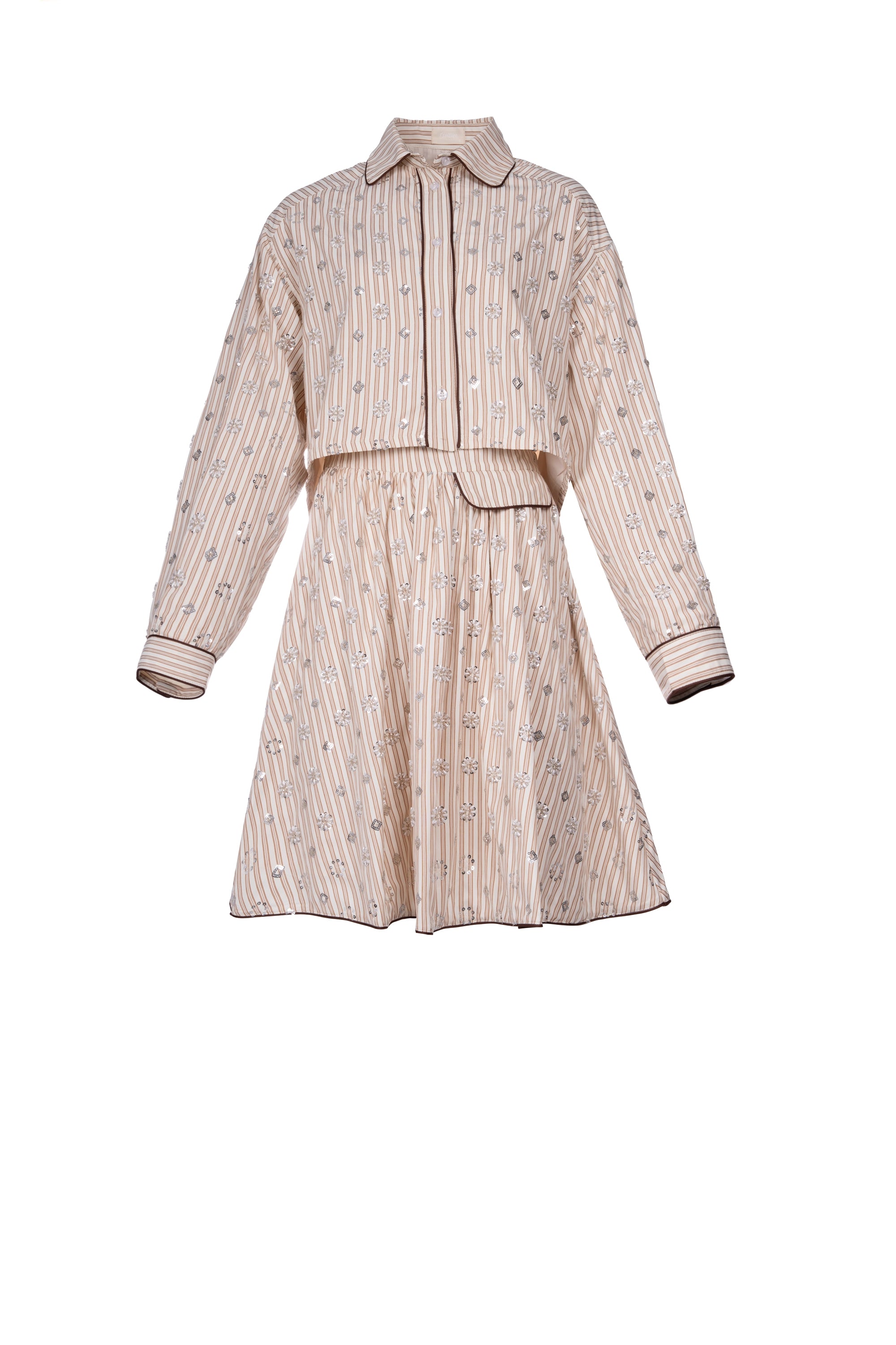PINSTRIPE BRODERIE SET طقم تطريز مخطط