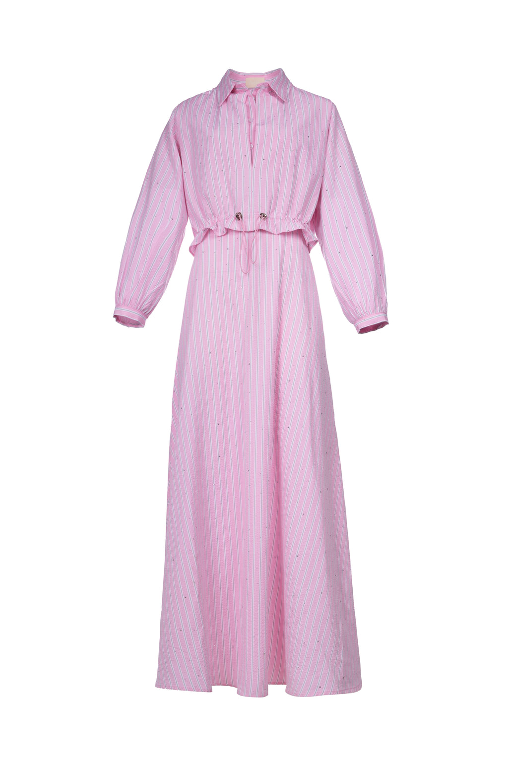 PINK GLITZ DRESS فستان وردي لامع