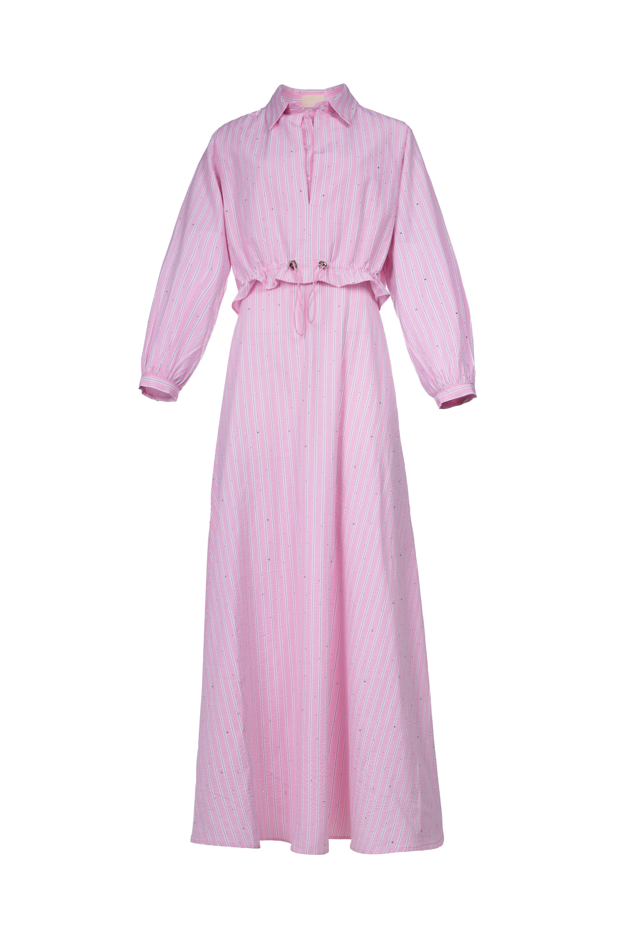 PINK GLITZ DRESS فستان وردي لامع