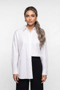 WHITE GLITZ SHIRT قميص أبيض لامع