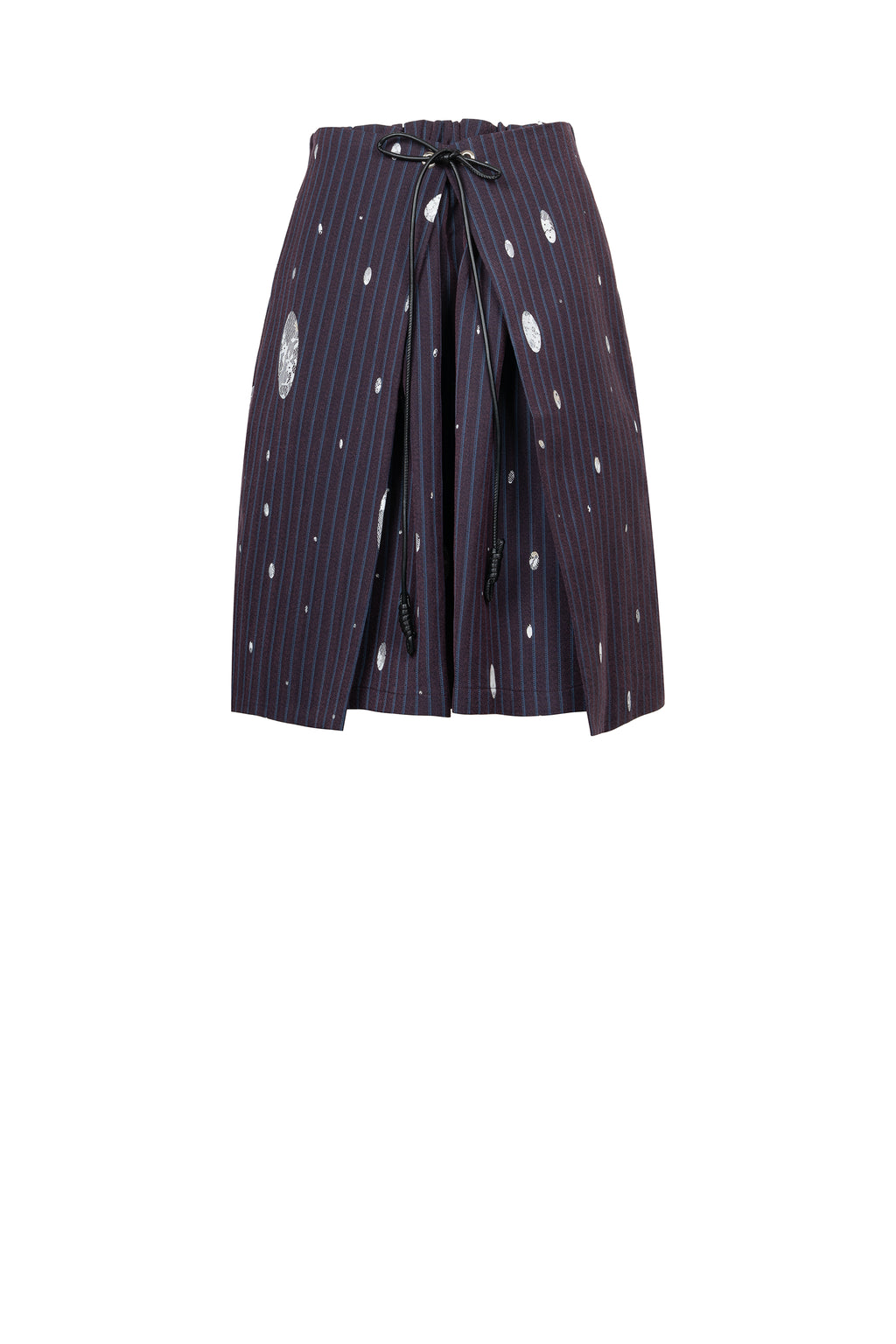 WRAP PINSTRIPE SKIRT
