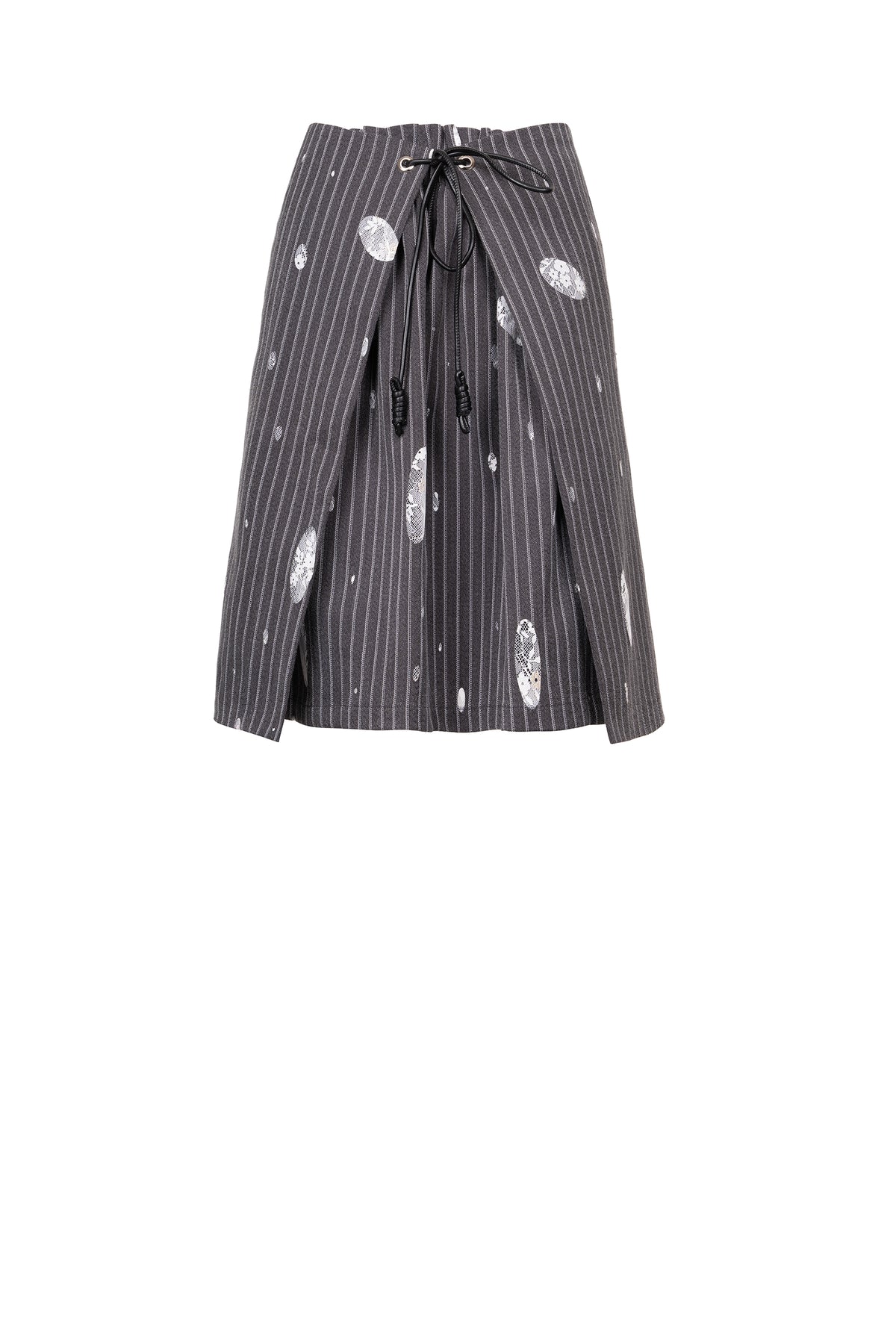 WRAP PINSTRIPE SKIRT