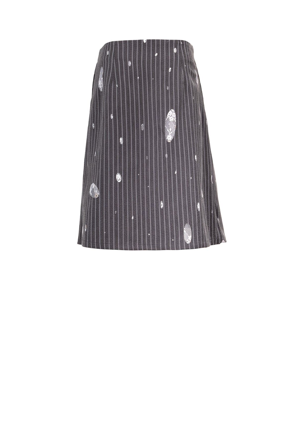 WRAP PINSTRIPE SKIRT