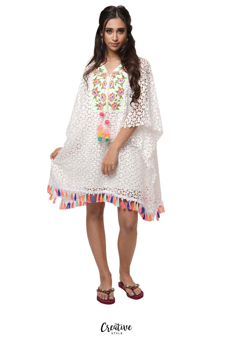 COVER UP OVERSIZED اغطية علوية للشاطاء فضفاض قصير