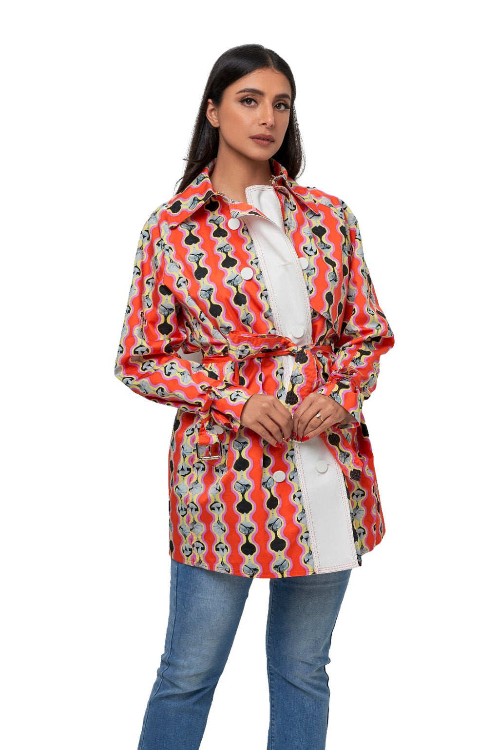 fervor - shirt fit mid long sleeve printed - قميص متناسق متوسط الطول اكمام طويله مطبوع