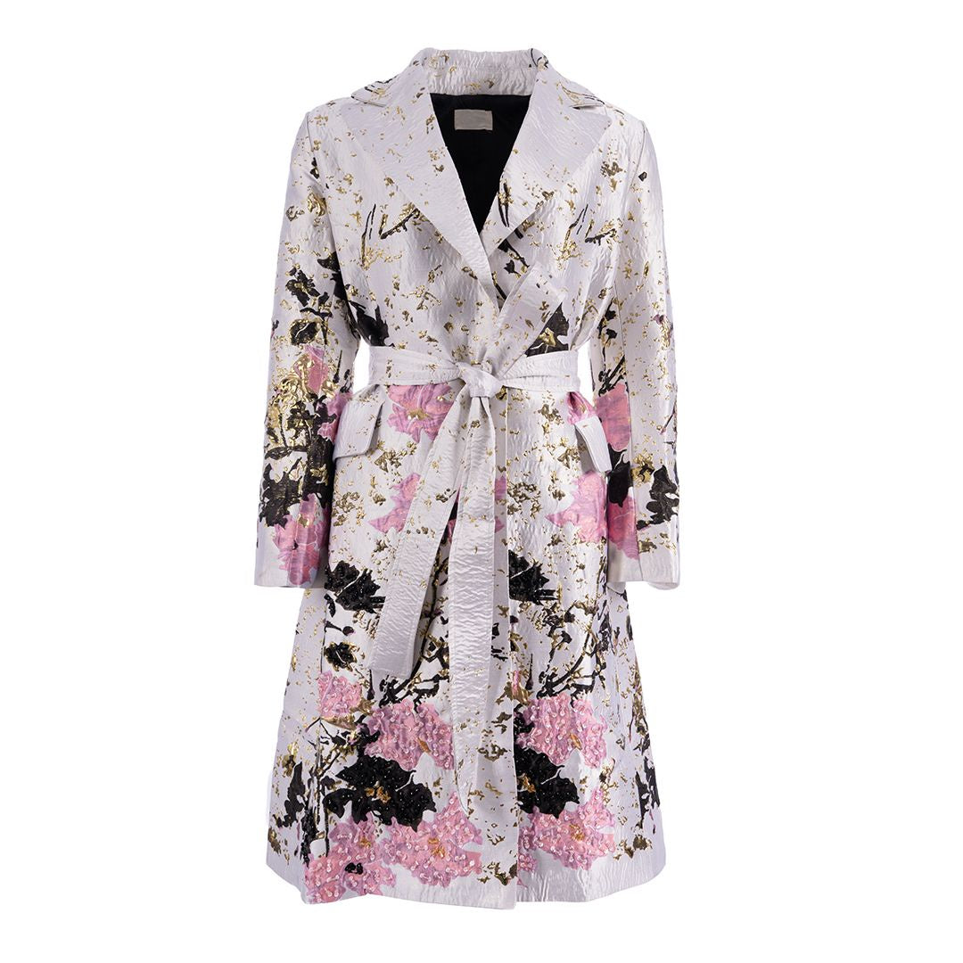 Surprise Me mid fit coat long sleeve shaded معطف متناسق متوسط الطول كم طويل بنمط مشجر