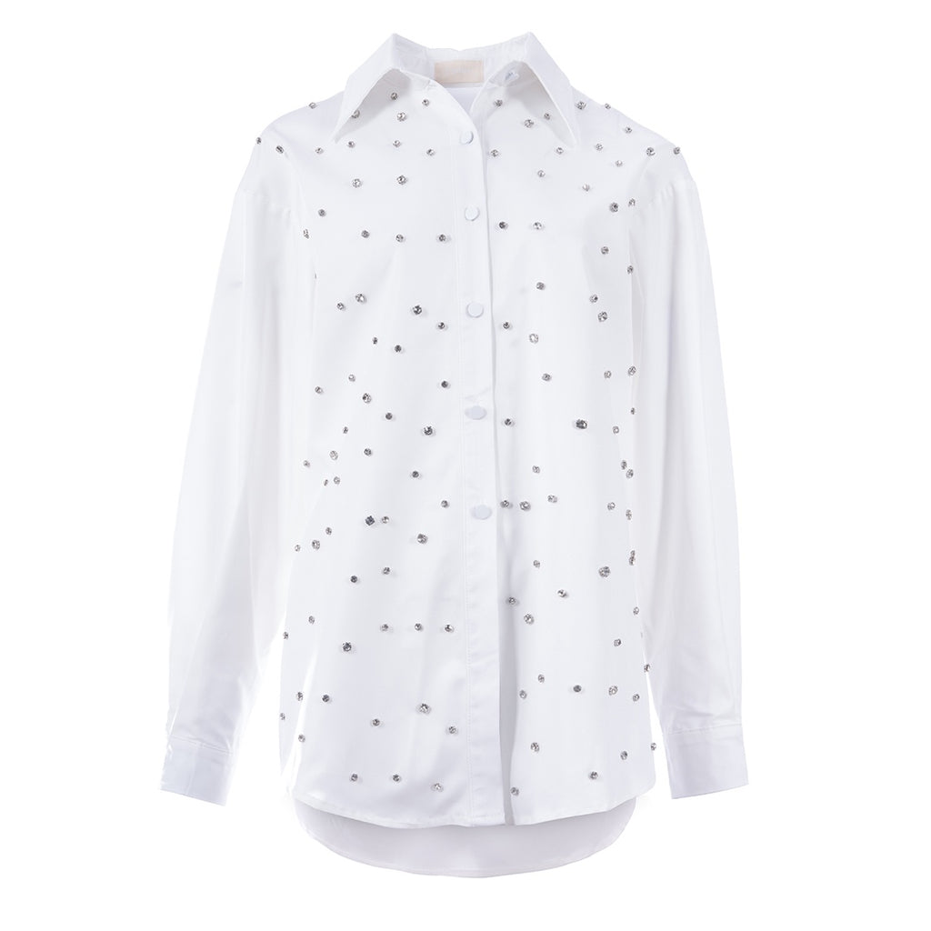Shinning Glamour fit shirt long sleeve plain قميص متناسق كم طويل سادة