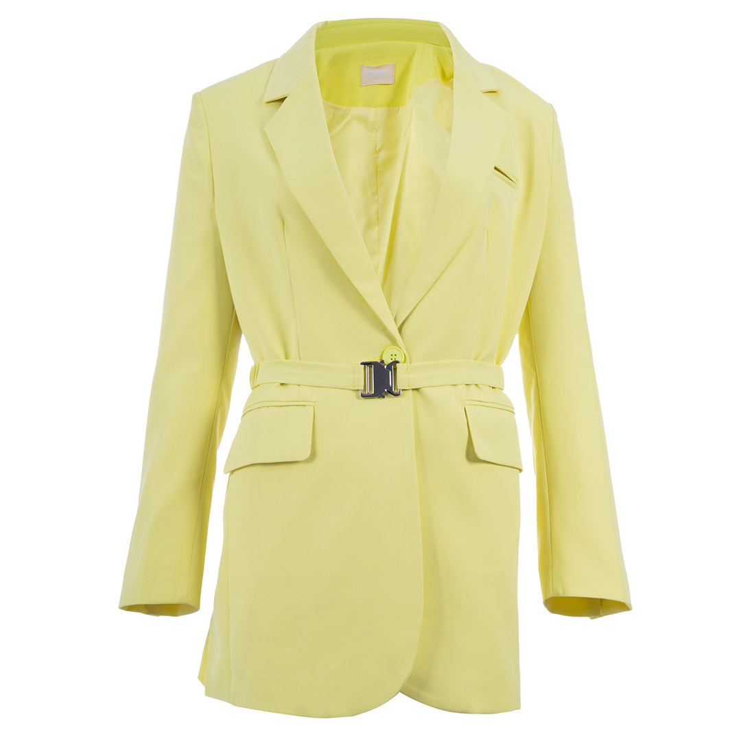 Sunshine fit  جاكيت متناسق كم طويل سادة