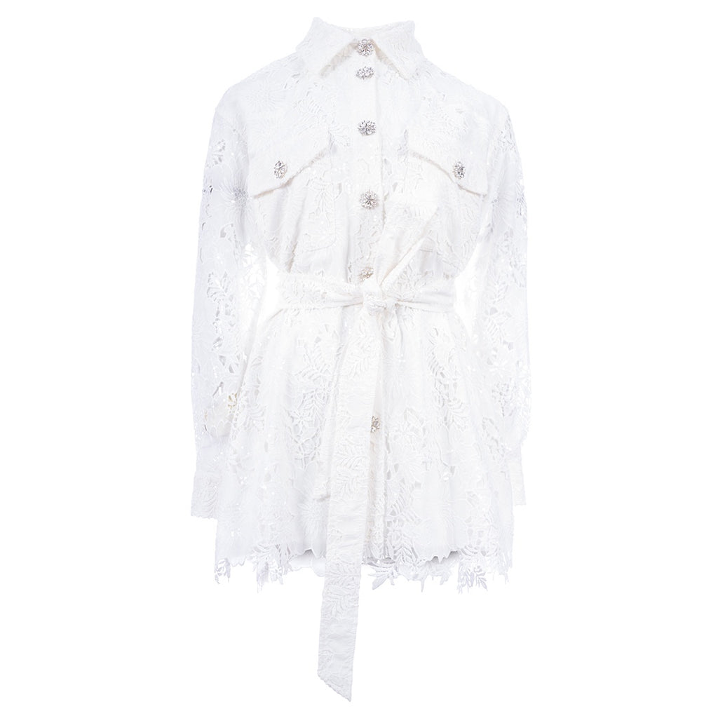 Lily White  fit shirt long sleeve plain قميص متناسق كم طويل سادة