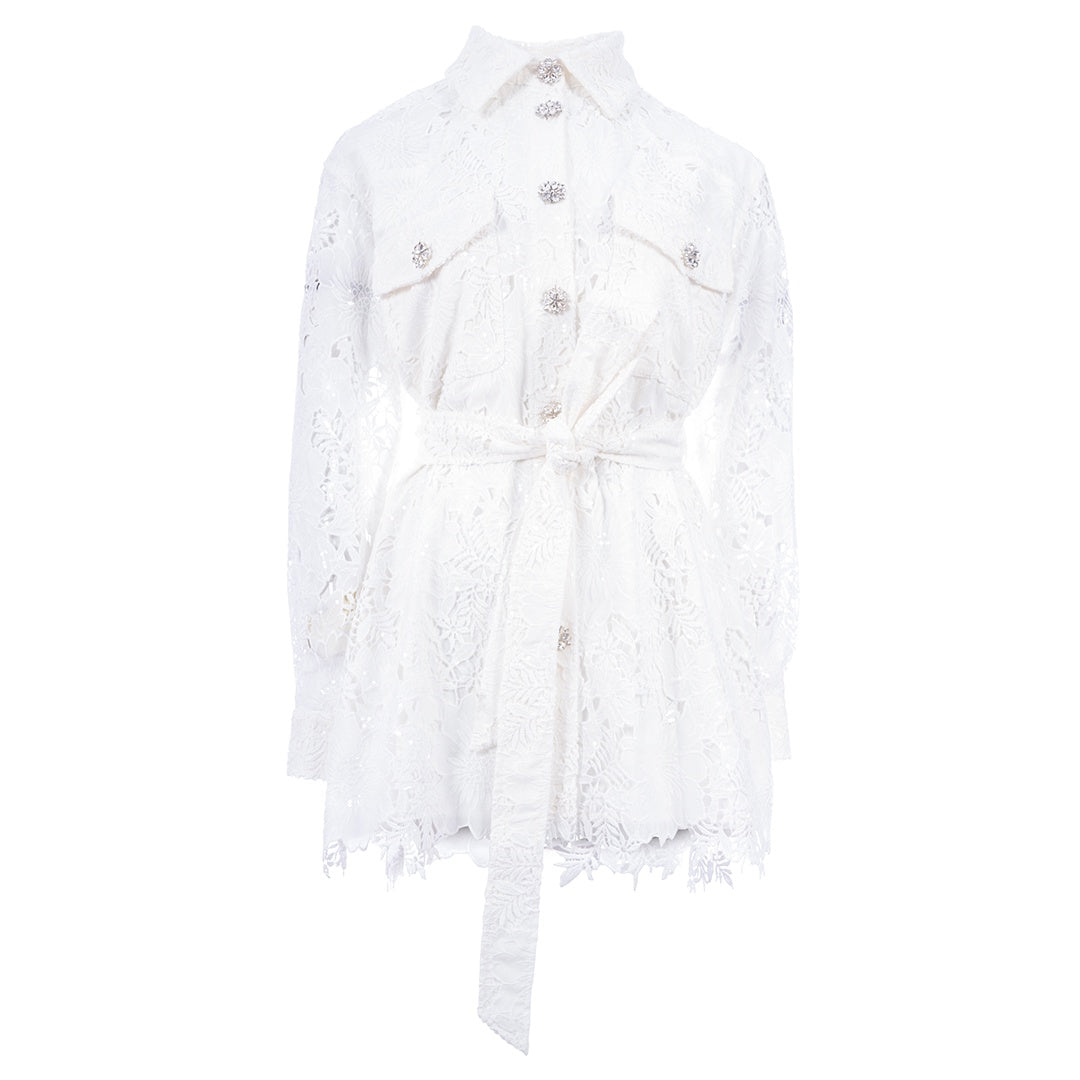 Lily White  fit shirt long sleeve plain قميص متناسق كم طويل سادة