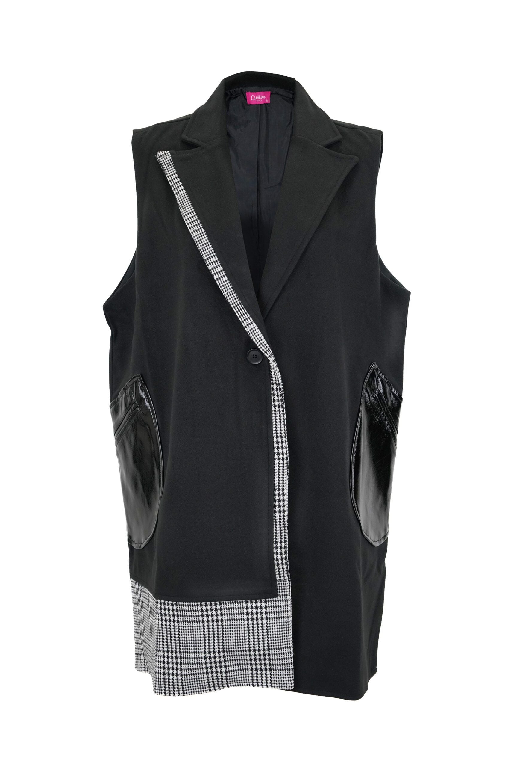 VEST FLOW  ستره منسدل مع القوام متوسط الطول