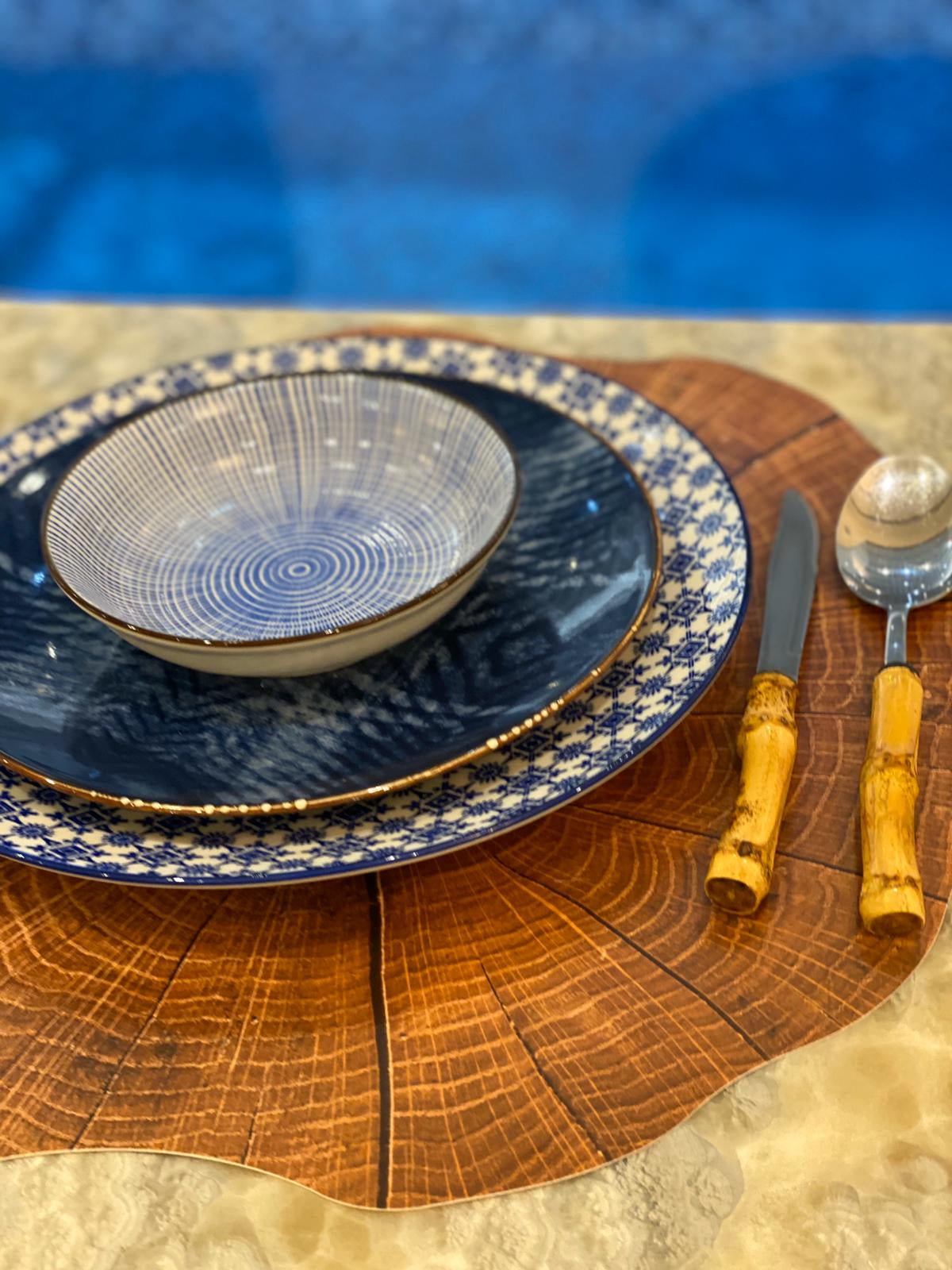 Wooden Design Dinning Table Plastic Placemats مستلزمات